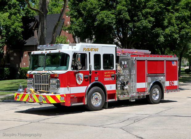 Highland Park Fire Department Spartan Crimson engine 32